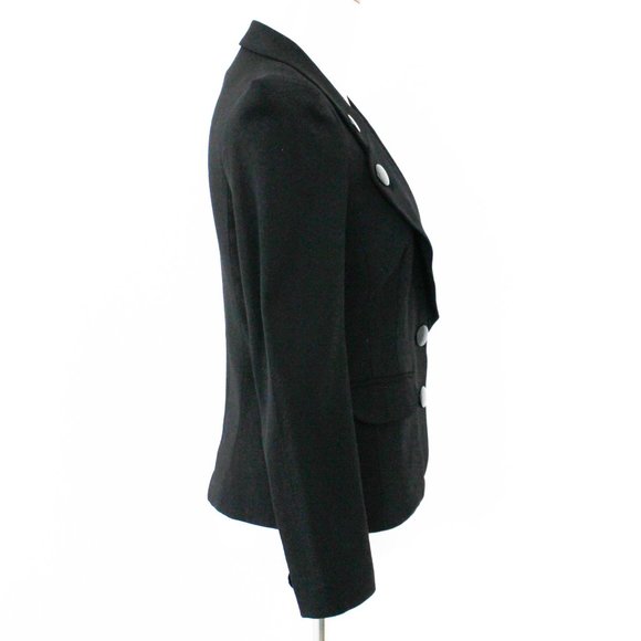 French Connection Navy Wool Vintage Blazer Suit Jacket, Size 4 Fits Like XS or 2 - Picture 5 of 10